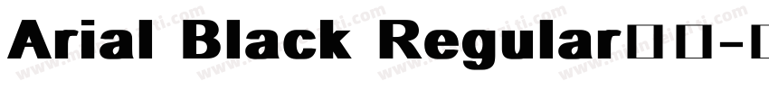 Arial Black Regular字体字体转换